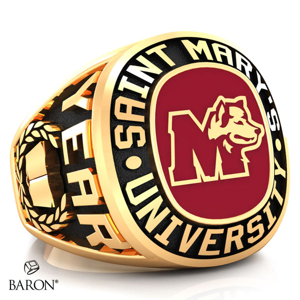 St. Mary's Huskies Exclusive Class Ring (Gold/10Kt Yellow Gold) - Design 1.2