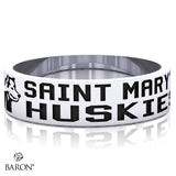 St. Marys Huskies Class Ring (Durilium, Sterling Silver, 10KT White Gold) - Design 10.1