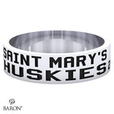 St. Marys Huskies Class Ring (Durilium, Sterling Silver, 10KT White Gold) - Design 10.1