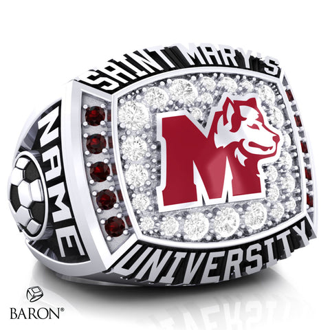 St. Mary's Huskies Athletic Ring - 800 Series (Durilium/ Silver/ 10kt White gold) - Design 2.1