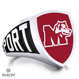 St. Mary's Huskies Athletic Shield Signet Class Ring (Durlium, Sterling Silver, 10kt White Gold) - Design 3.1