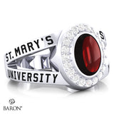 St. Marys Huskies Class Ring - 3059 (Durilium, Sterling Silver, 10KT White Gold) - Design 8.1