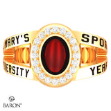 St. Marys Huskies Class Ring - 3059 (Gold Durilium, 10KT White Gold) - Design 8.2