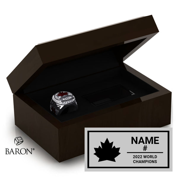 Team Canada Womens Ball Hockey Championship Ring Box