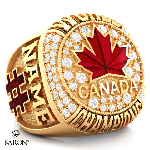 Team Canada Womens Ball Hockey Championship Ring - Design 1.3