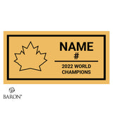 Team Canada Ball Hockey 2022 Championship Ring - Design 1.5 + Bonus Wooden Ring Box