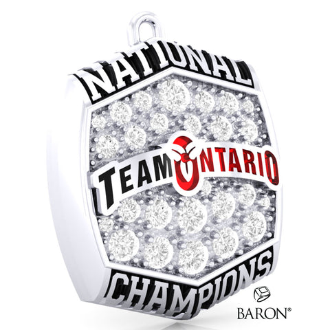 Team Ontario Lacrosse Championship Ring Top Pendant - Design 3.2