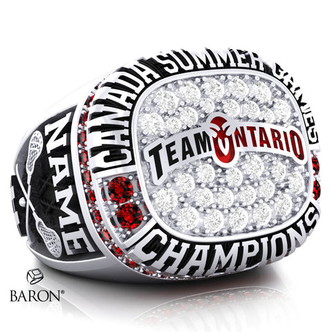 TEAM ONTARIO LACROSSE - Canada Summer Games Championship Ring - Design 1.4 - Durilium Large (Men's)