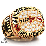 TEAM ONTARIO LACROSSE - Canada Summer Games Championship Ring - Design 1.5 - Gold Durilium Large (Men's)