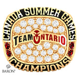 TEAM ONTARIO LACROSSE - Canada Summer Games Championship Ring - Design 1.5 - Gold Durilium Small (Women's)