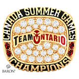 TEAM ONTARIO LACROSSE - Canada Summer Games Championship Ring - Design 1.5 - Gold Durilium Large (Men's)