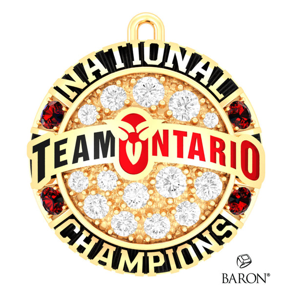 Team Ontario Lacrosse Championship Ring Top Pendant - Design 2.3