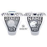 UCC Jr Boys Football 2022 Championship Ring - Design 2.2 *50% BALANCE*