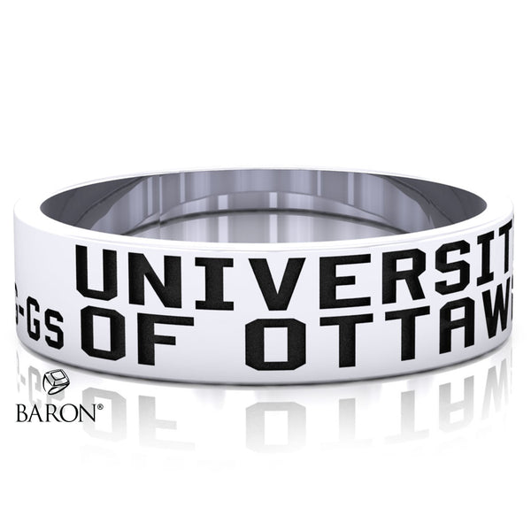 University of Ottawa Class Ring (Durilium, Sterling Silver, 10KT White Gold) - Design 10.1