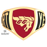 University of Ottawa Athletic Shield Class Ring (Gold Durilium, 10kt Yellow Gold) - Design 3.2