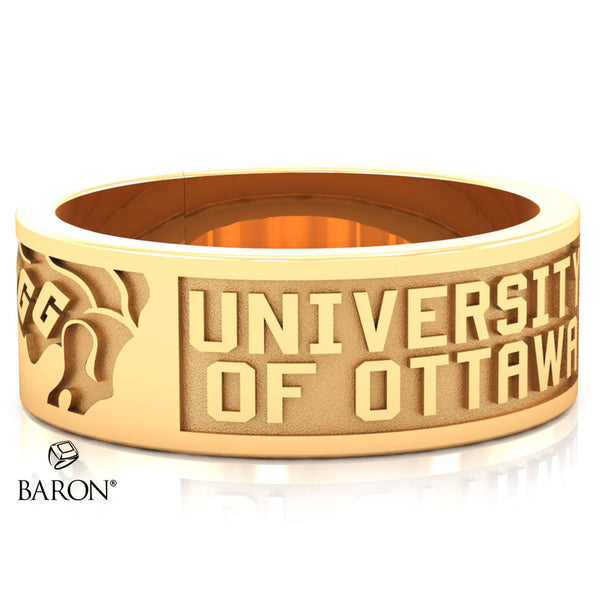 University of Ottawa Class Ring - 3111 (Gold Durilium, 10KT Yellow Gold) - Design 9.2