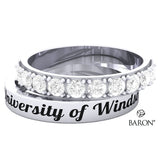 University of Windsor Stackable Class Ring Set - 3153 (10KT White Gold)