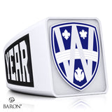 University of Windsor Signet Class Ring - 607 (Large) (Durilium, Silver, 10kt White Gold)