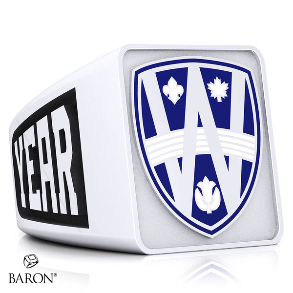 University of Windsor Signet Class Ring - 607 (Large) (Durilium, Silver, 10kt White Gold)