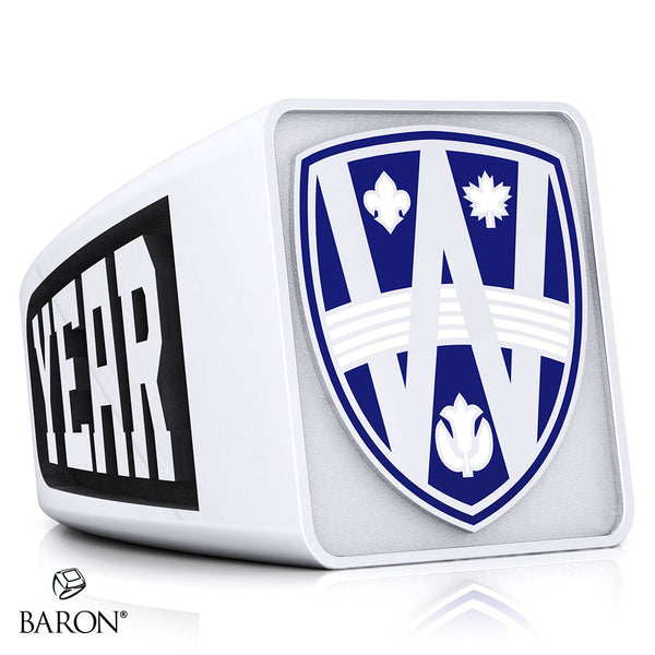 University of Windsor Signet Class Ring - 607 (Small) (Durilium, Silver, 10kt White Gold)