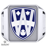 University of Windsor Signet Class Ring - 607 (Small) (Durilium, Silver, 10kt White Gold)