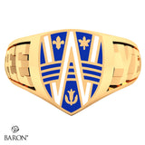 University of Windsor Crest Shield Signet Class Ring (Medium) (Gold Durilium, 10kt Yellow Gold)