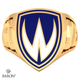 University of Windsor Athletic Shield Signet Class Ring (Medium) (Gold Durilium, 10kt Yellow Gold)