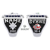 Windsor Stars Baseball 2022 Championship Ring - Design 2.4