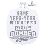 Winnipeg Blue Bomber Alumni Ring Top Pendant- Design 7.30