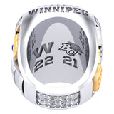 Winnipeg Blue Bombers Alumni 30th Anniversary 1988 Grey Cup Celebration Ring - Design 2.6 (Gold Durilium / 6KT Gold / 10KT Gold)