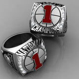 Championship Basketball Ring with Glass Enamel