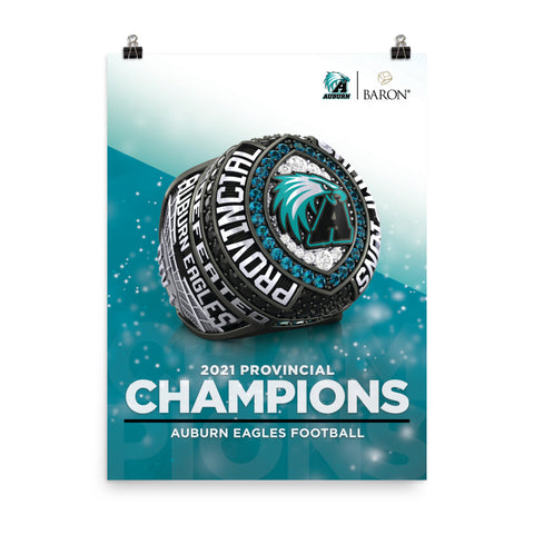 Auburn Eagles Football 2021 Championship Poster