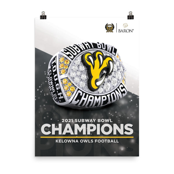 Kelowna Owls Secondary School 2021 Championship Poster