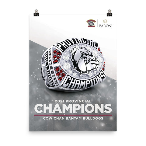 Cowichan Bantam Bulldogs 2021 Championship Poster