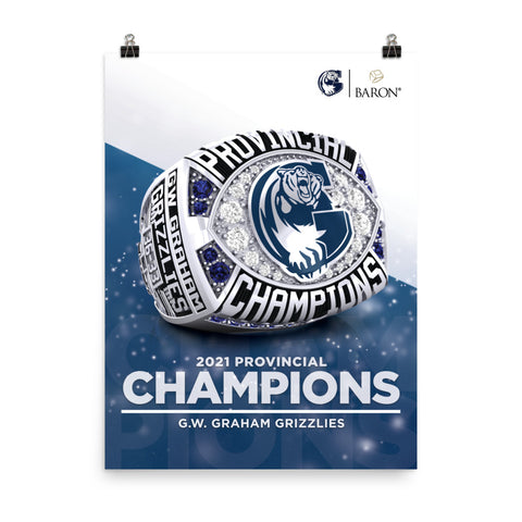 GW Graham Grizzlies 2021 Championship Poster