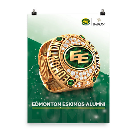 Edmonton Eskimos Alumni Championship Poster (3.4 Gold Ring)