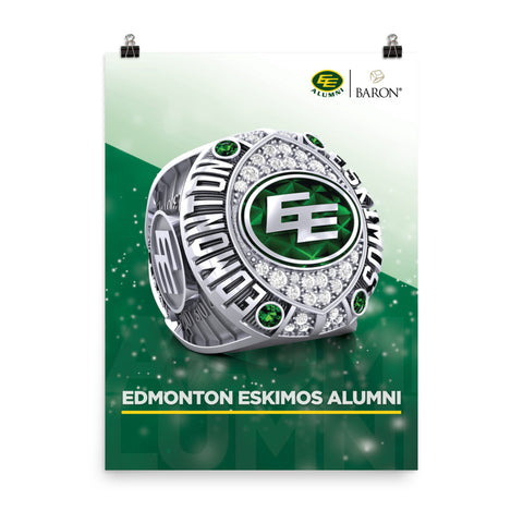 Edmonton Eskimos Alumni Championship Poster (3.5 Durilium Ring)