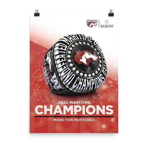 Moncton Mustangs 2022 Championship Poster