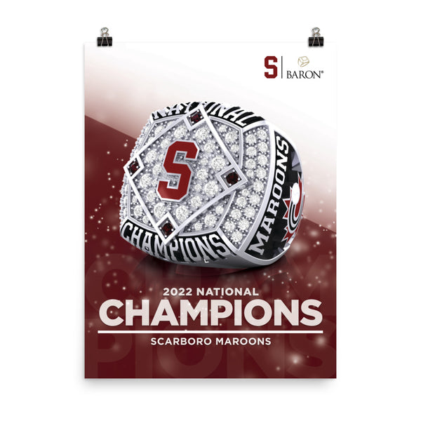 Scarboro Maroons Baseball 2022 Championship Poster