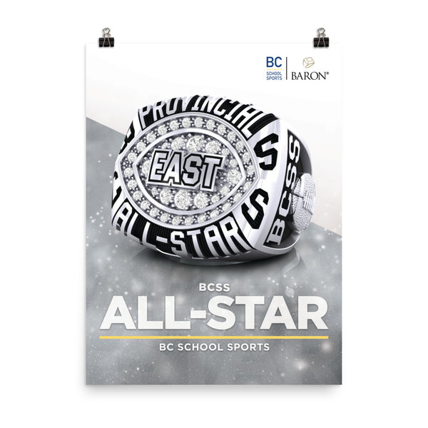 BCSS All-Star Football East Championship Poster (Design 1.7)