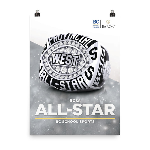 BCSS All-Star Football West Championship Poster (Design 1.5)