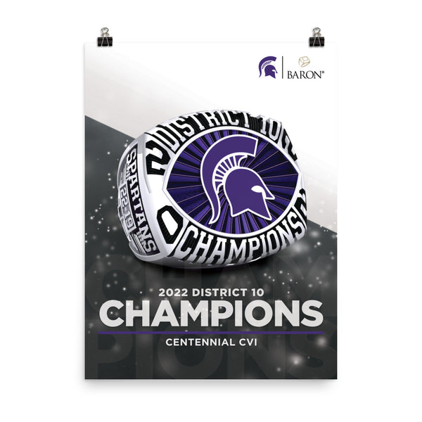 Centennial CVI Football 2022 Championship Poster