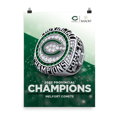 Melfort Comets Football 2022 Championship Poster