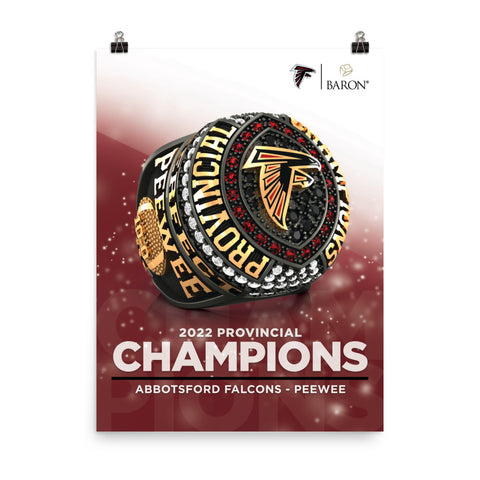 Abbotsford Falcons Peewee Football 2022 Championship Poster