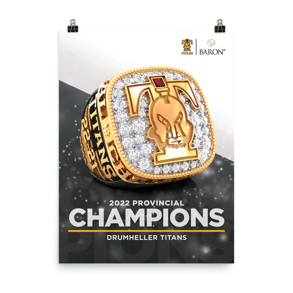 Drumheller Titans Football 2022 Championship Poster - Design 4.7