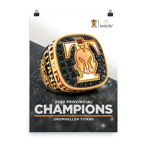 Drumheller Titans Football 2022 Championship Poster - Design 4.8
