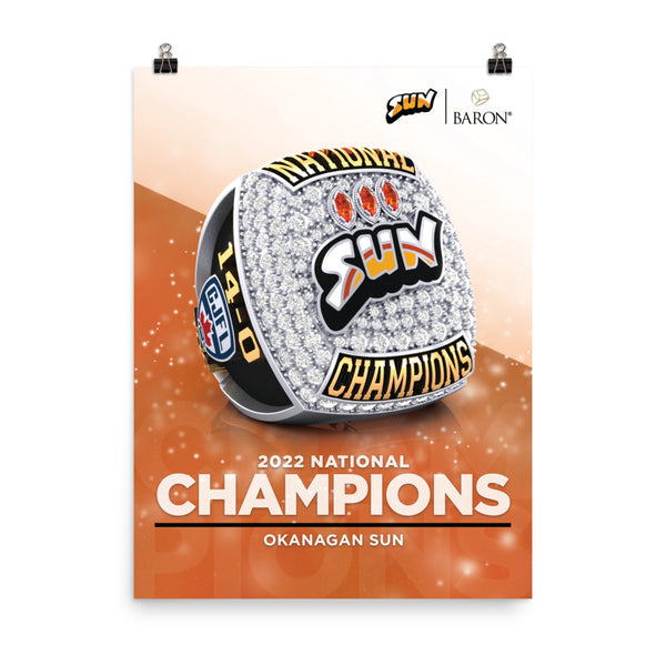 Okanagan Sun CJFL Football 2022 Championship Poster - Design 5.22
