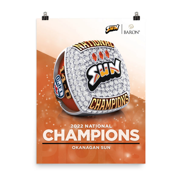 Okanagan Sun CJFL Football 2022 Championship Poster - Design 5.24