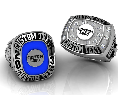 Custom Championship Ring with Custom Logo & Two Custom Shoulder